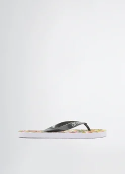Infradito con stampa floreale