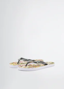 Infradito con stampa floreale