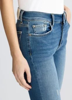 Jeans a zampa con strass