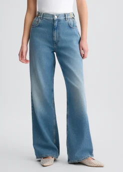 Jeans baggy a vita alta