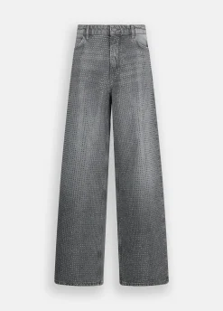 Jeans baggy con borchie