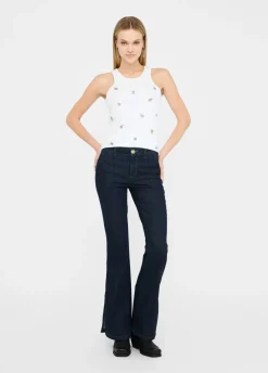 Jeans bootcut a vita alta
