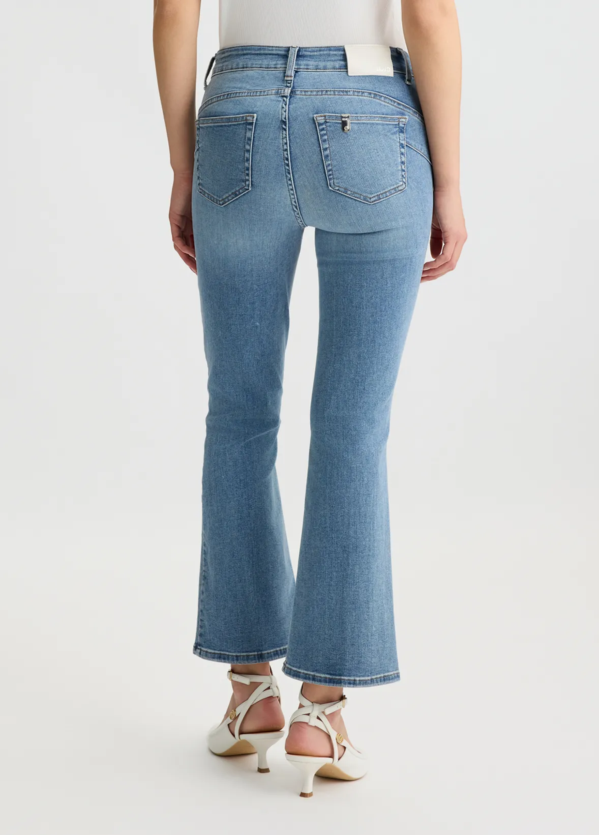 Jeans bootcut a vita alta