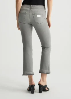 Jeans bootcut con orli sfrangiati