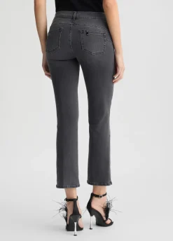 Jeans bootcut con strass