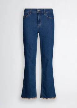 Jeans bootcut con strass