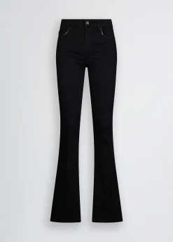 Jeans bootcut con strass
