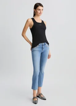Jeans bootcut con strass