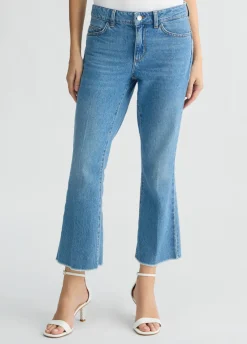 Jeans bootcut con tasche crochet