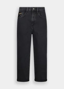 Jeans boyfriend con tasca matelassé