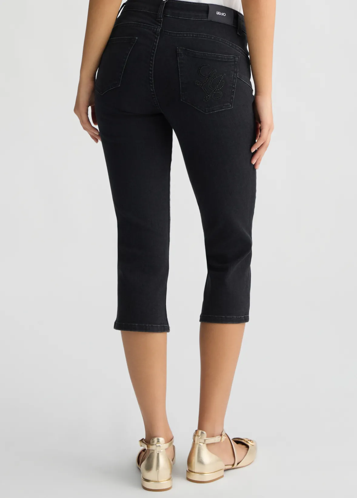 Jeans Capri con strass