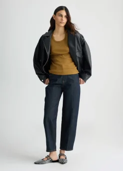 Jeans carrot fit a vita alta