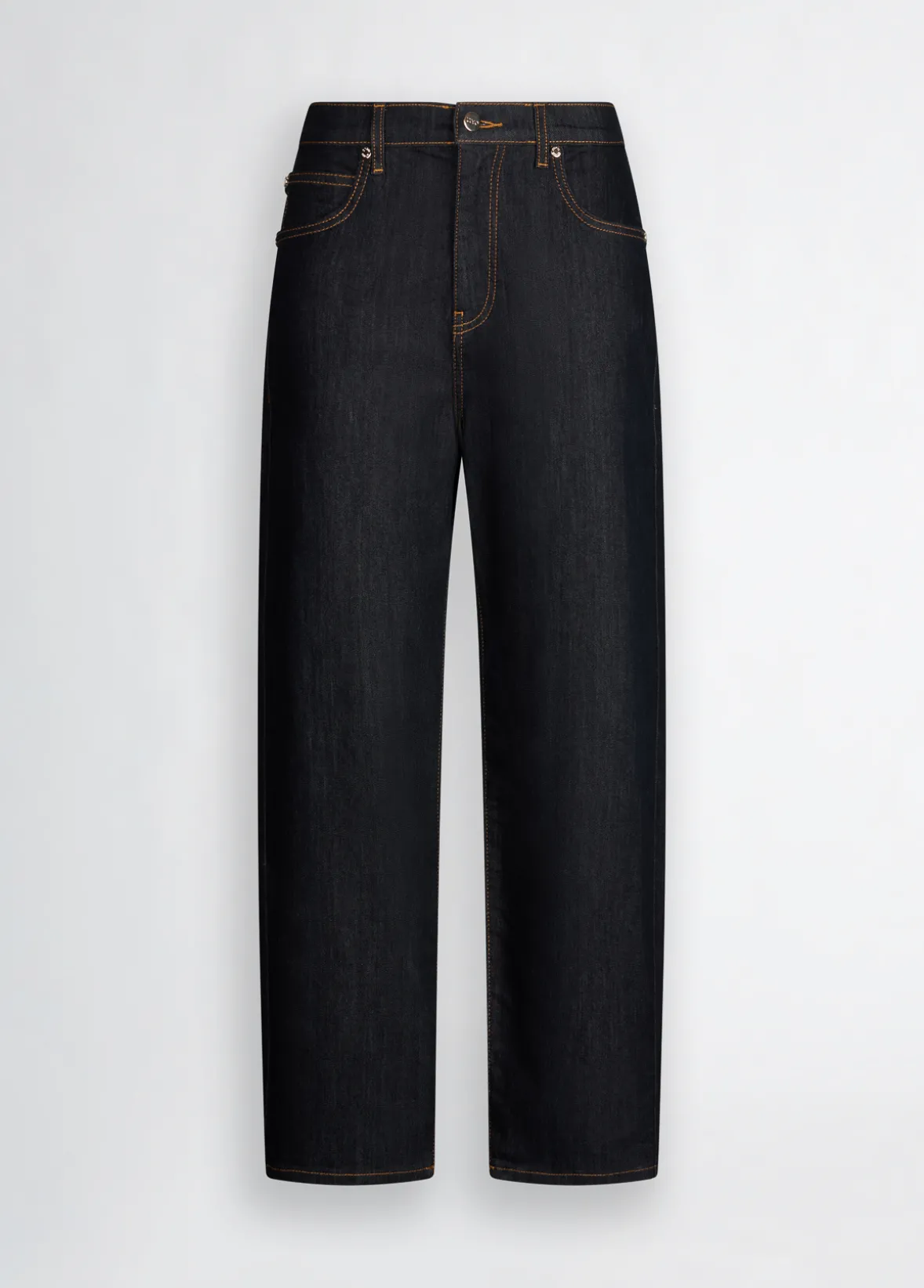 Jeans carrot fit a vita alta