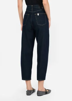 Jeans cropped a vita alta