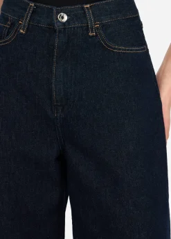 Jeans cropped a vita alta
