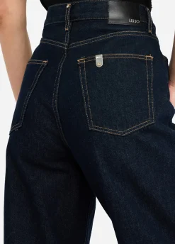 Jeans cropped a vita alta