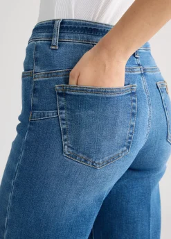 Jeans cropped con risvolto