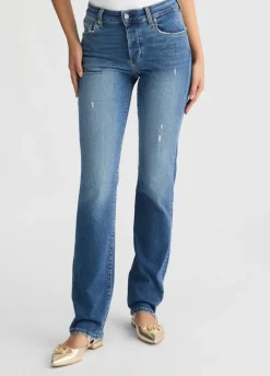 Jeans dritti a vita alta