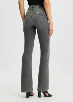 Jeans flare a vita alta
