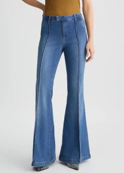 Jeans flare a vita alta
