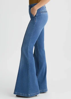 Jeans flare a vita alta