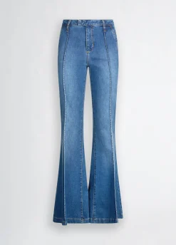 Jeans flare a vita alta
