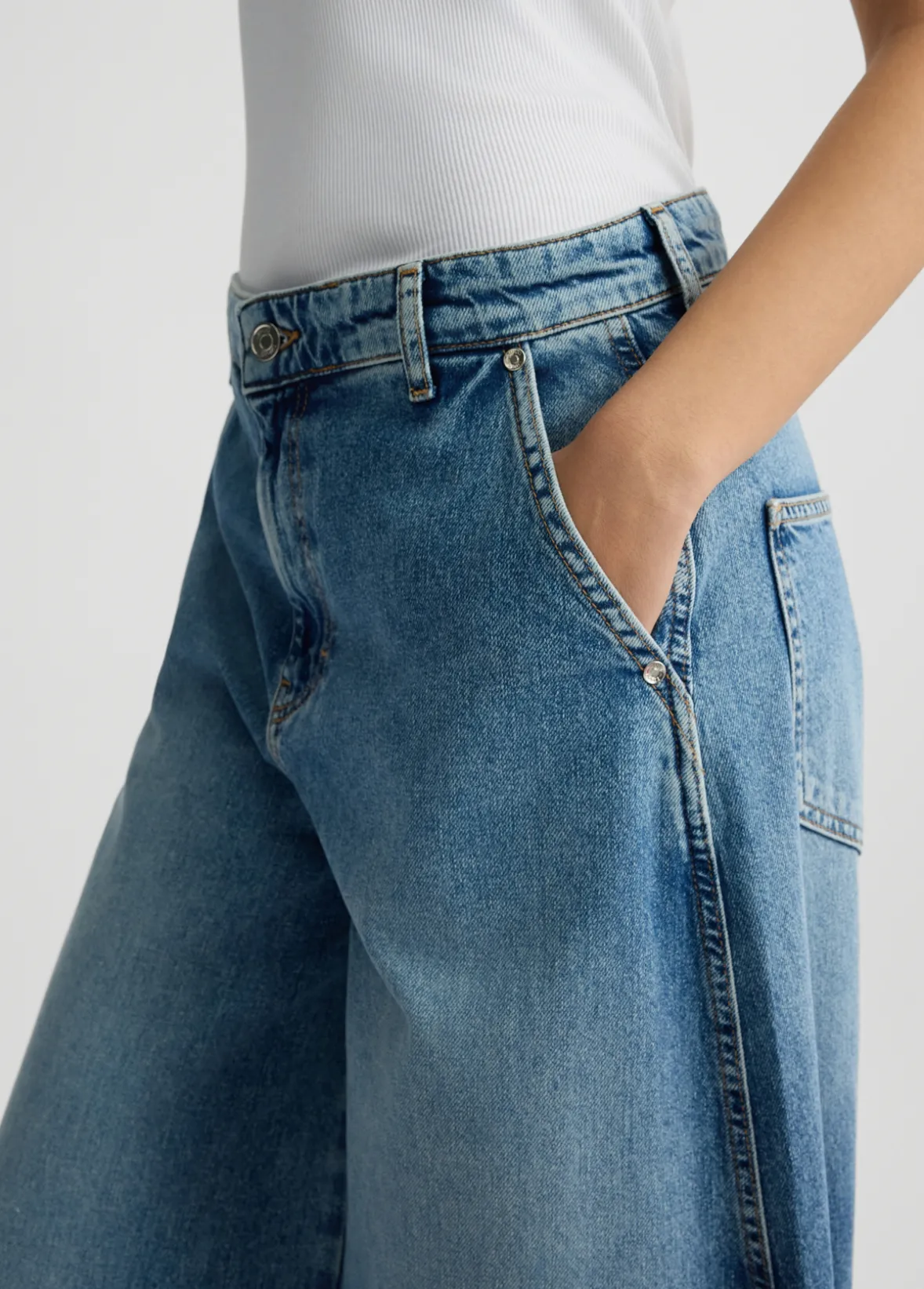 Jeans flare a vita alta