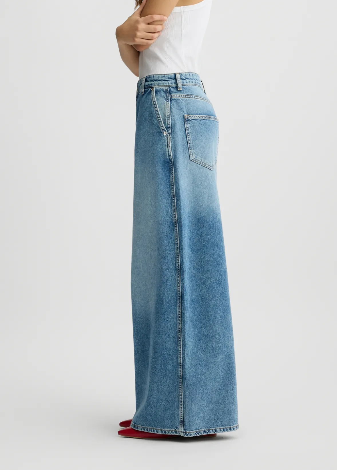 Jeans flare a vita alta