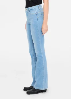 Jeans flare a vita alta
