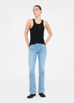 Jeans flare a vita alta