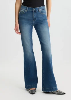 Jeans flare a vita alta