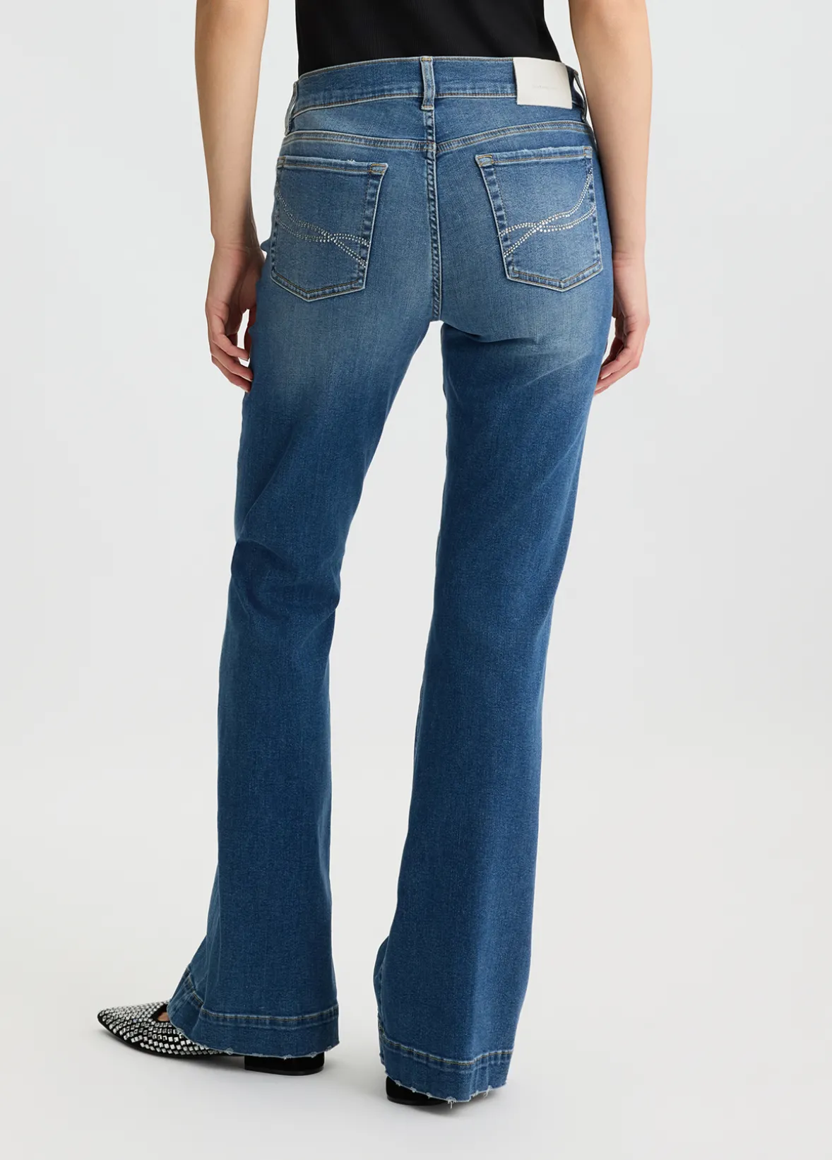 Jeans flare a vita alta