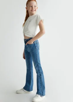 Jeans flare a vita alta