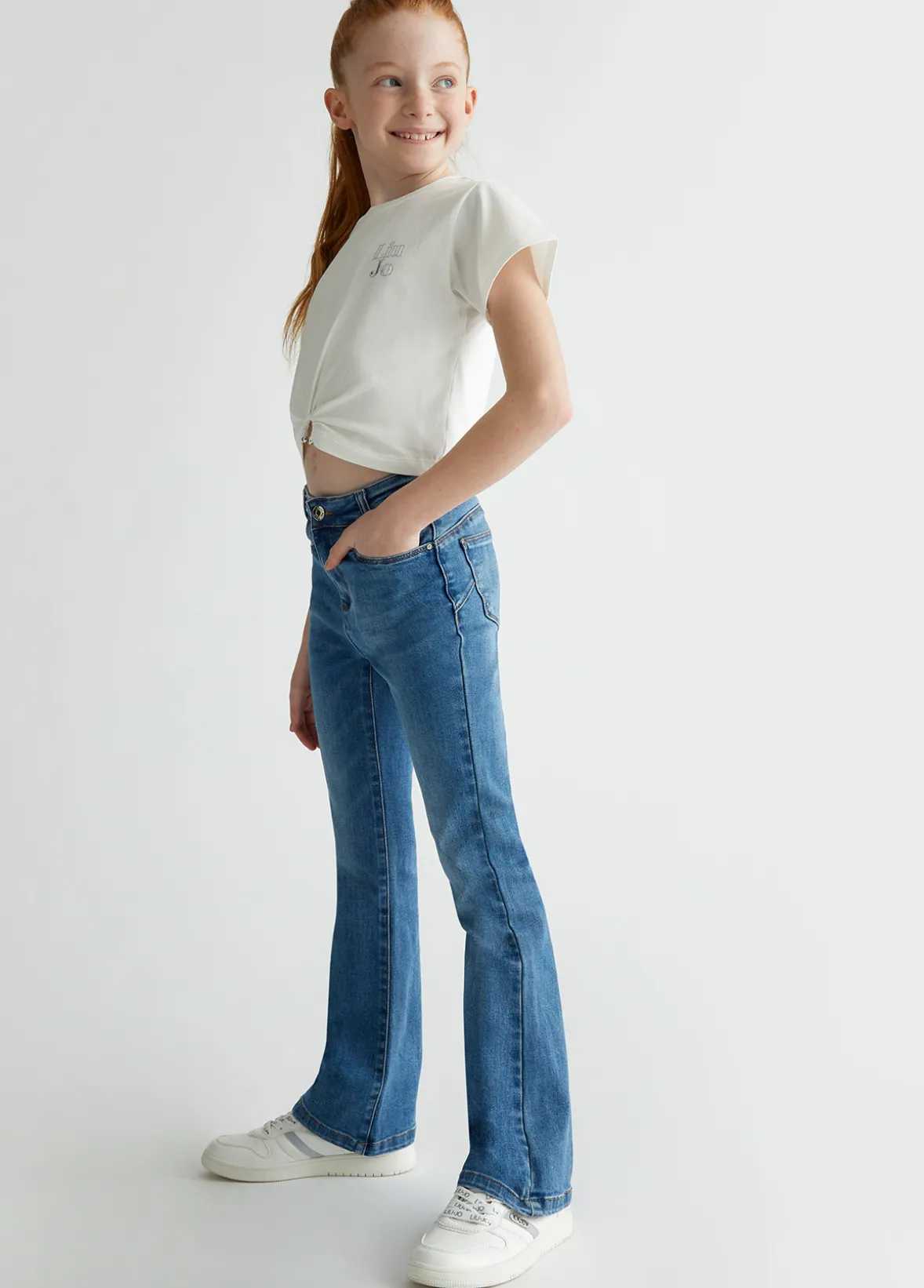 Jeans flare a vita alta