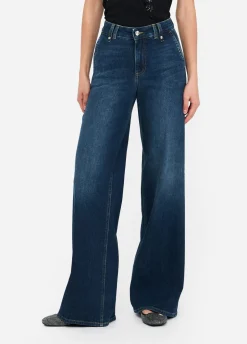Jeans flare a vita alta