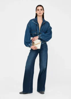 Jeans flare a vita alta