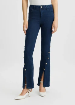 Jeans flare con bottoni