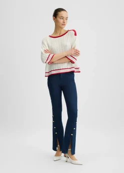 Jeans flare con bottoni