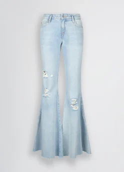 Jeans flare con strappi