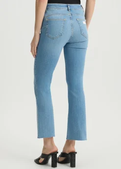 Jeans flare con strass
