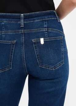 Jeans flare cropped con cintura