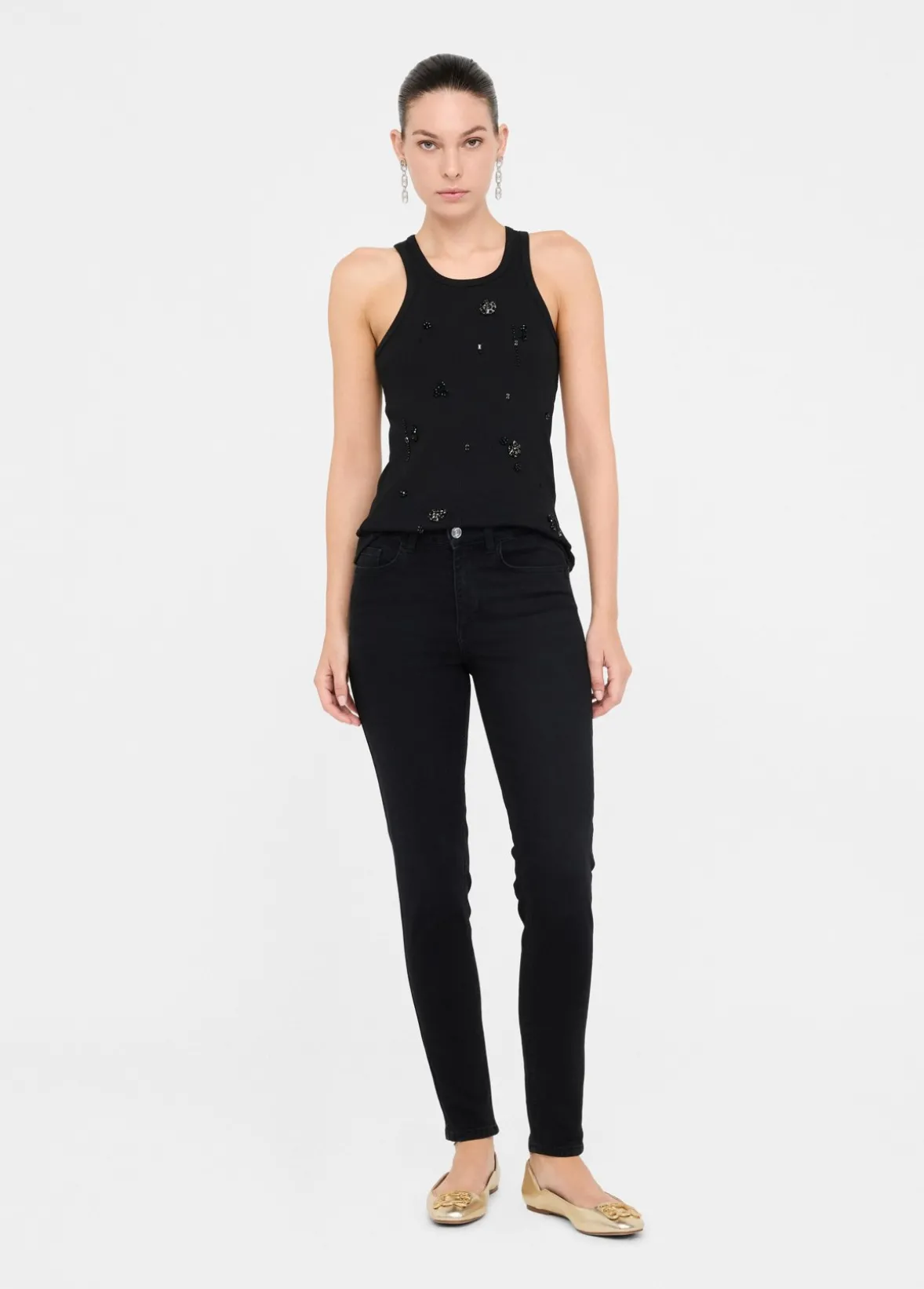 Jeans skinny a vita alta
