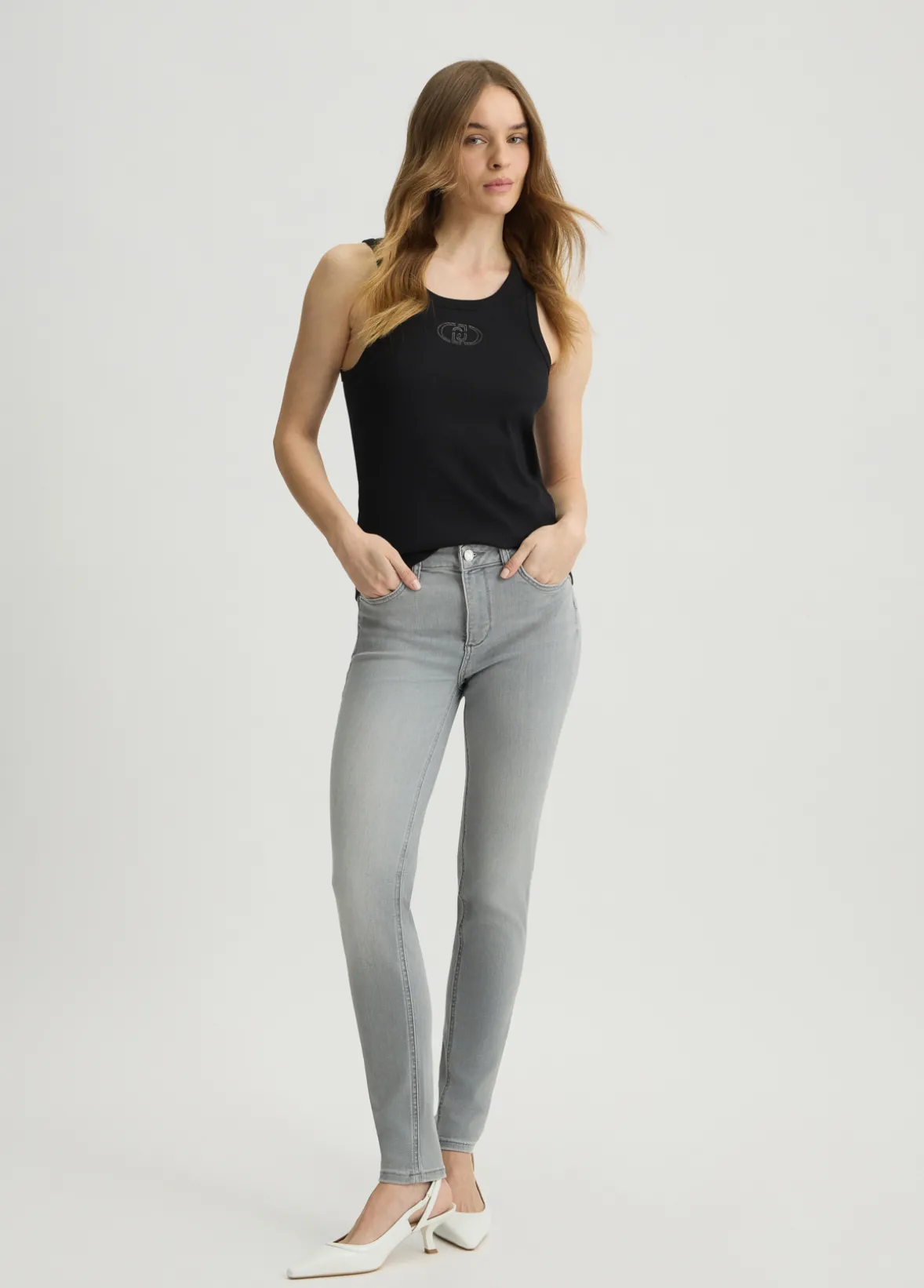Jeans skinny a vita alta