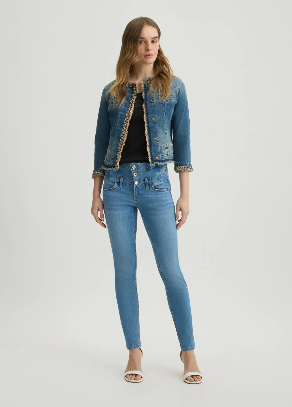 Jeans skinny a vita alta