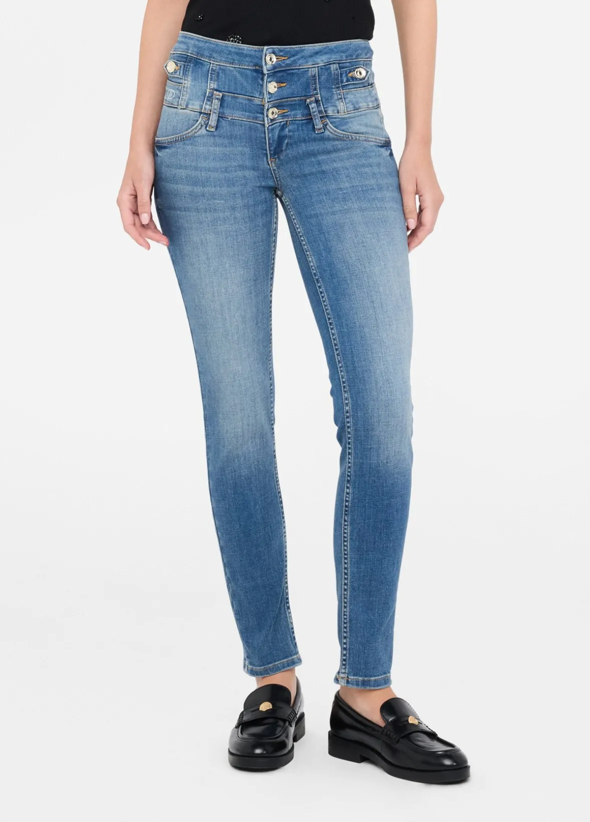 Jeans skinny a vita alta