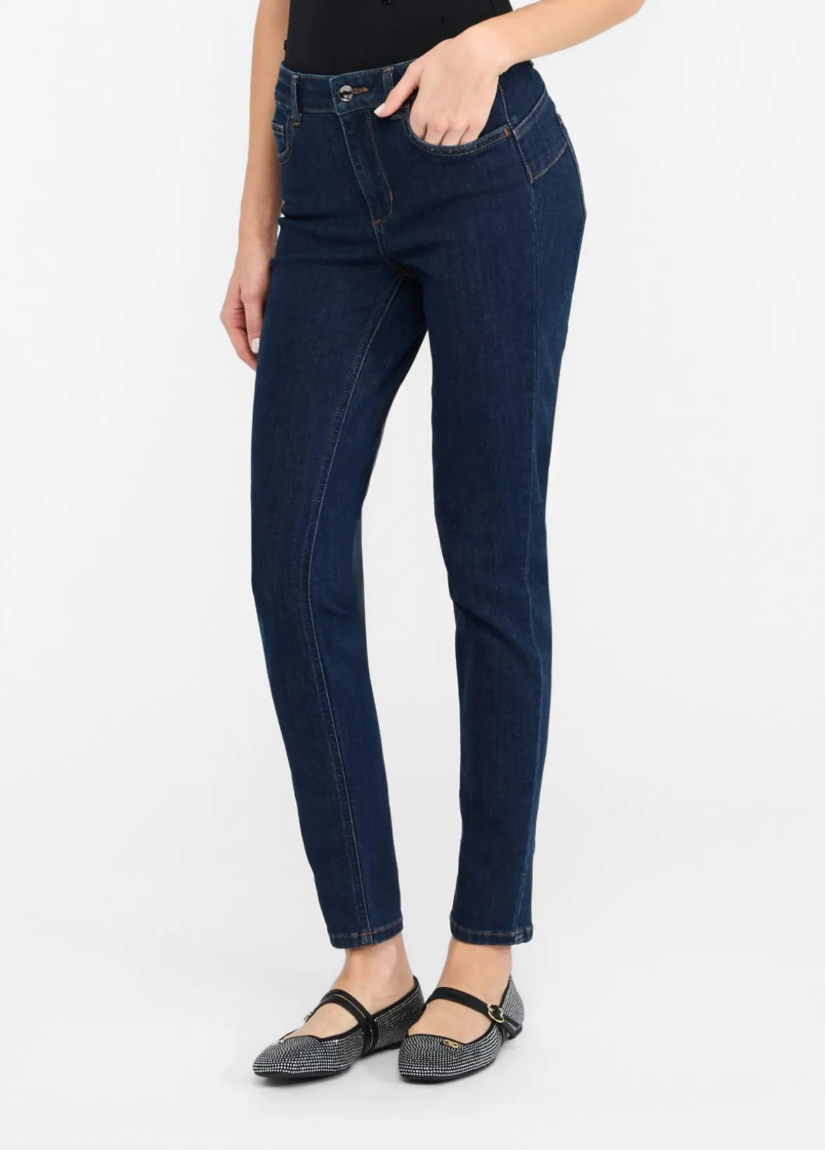 Jeans skinny a vita alta