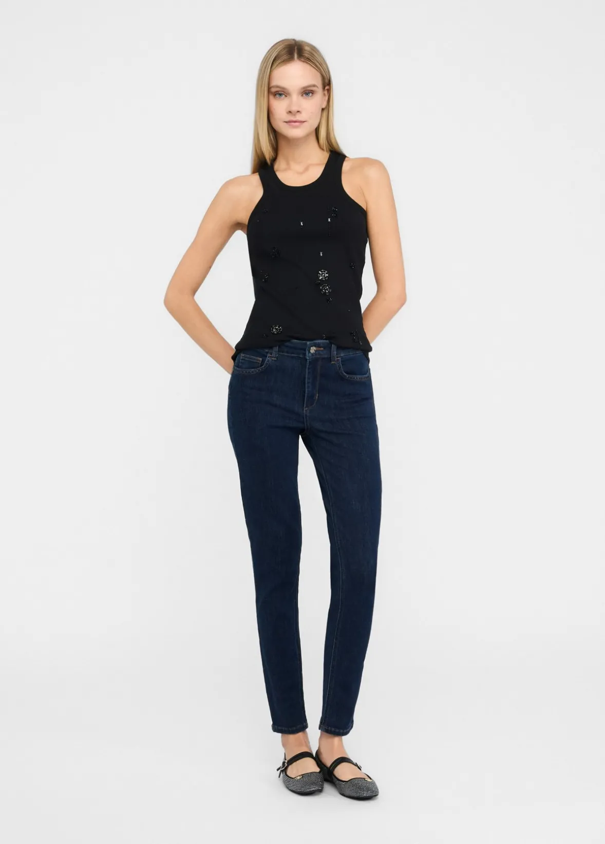 Jeans skinny a vita alta