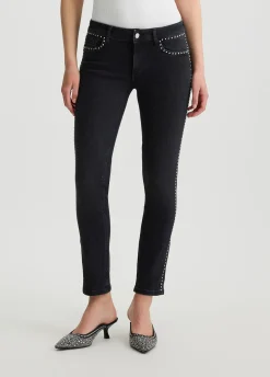 Jeans skinny con borchie