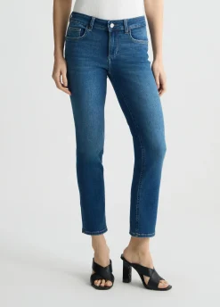 Jeans skinny con risvolto