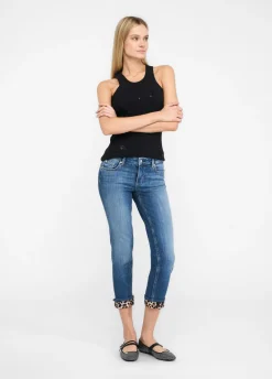 Jeans skinny con risvolto